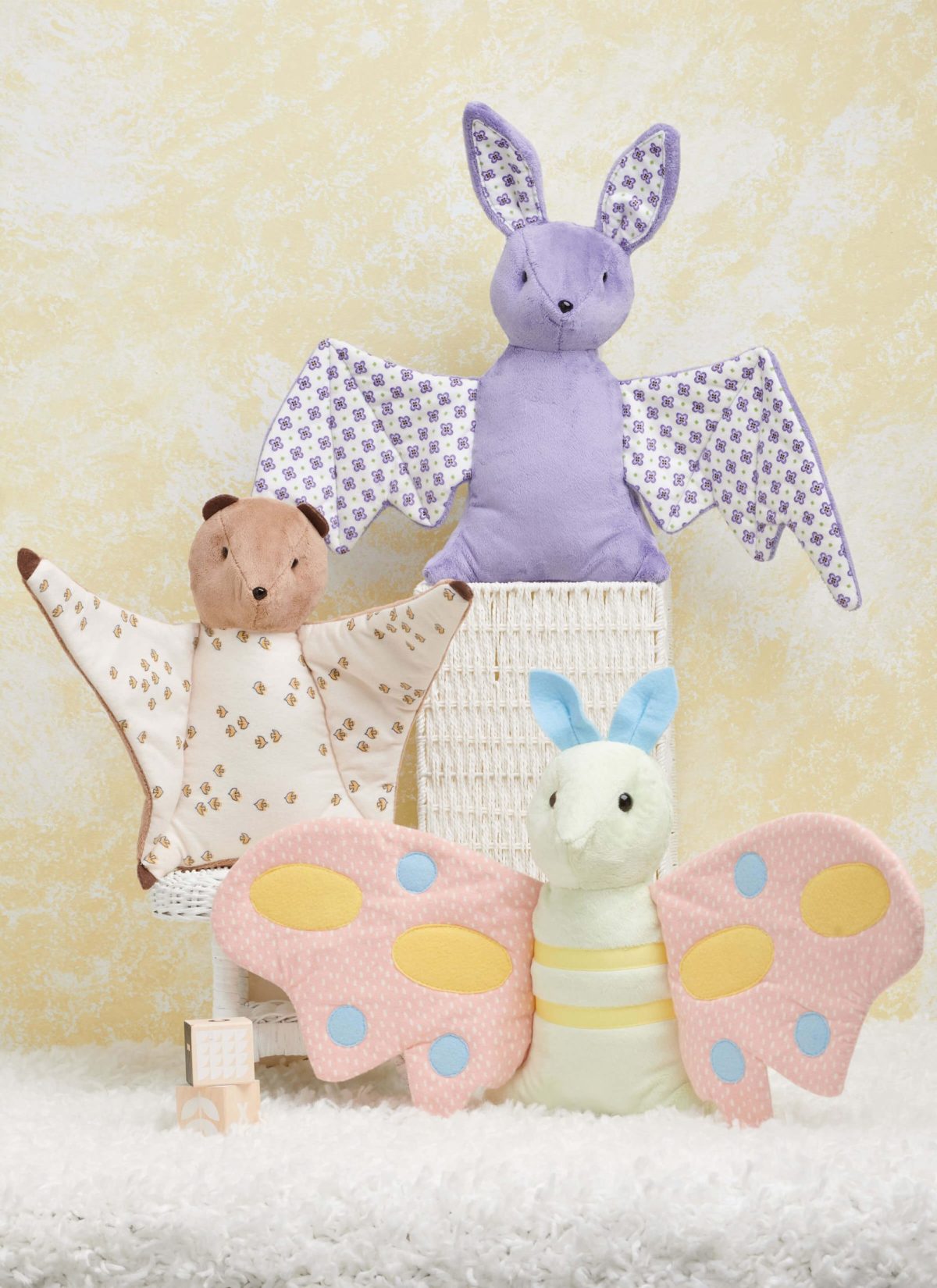 Simplicity Sewing Pattern S9940 Plush Toy Bat, Moth and Flying Squirrel