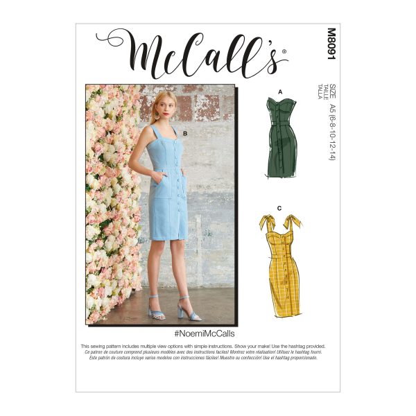 McCall's Sewing Pattern M8091 Misses' Dresses #NoemiMcCalls