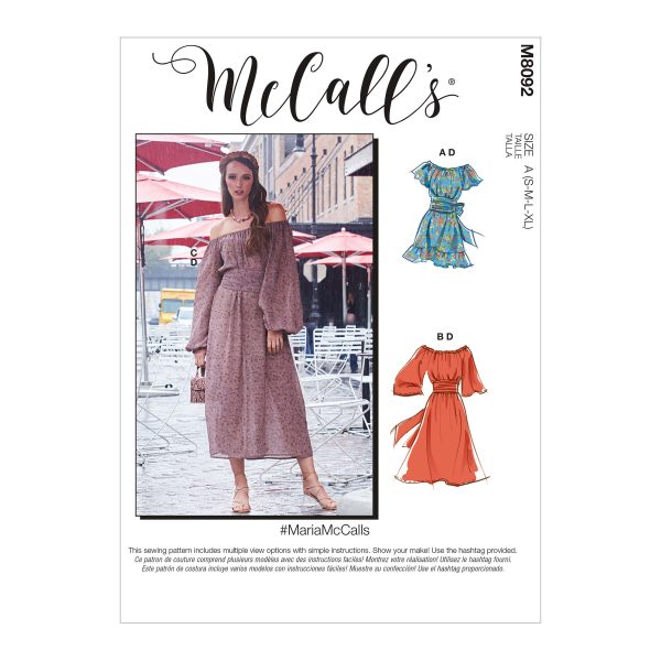 McCall's Sewing Pattern M8092 Misses' Dress