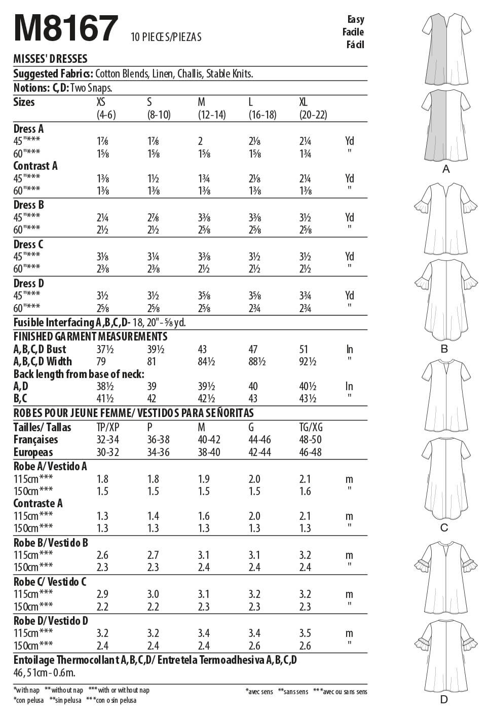 McCall's Sewing Pattern M8167 Misses' Dress