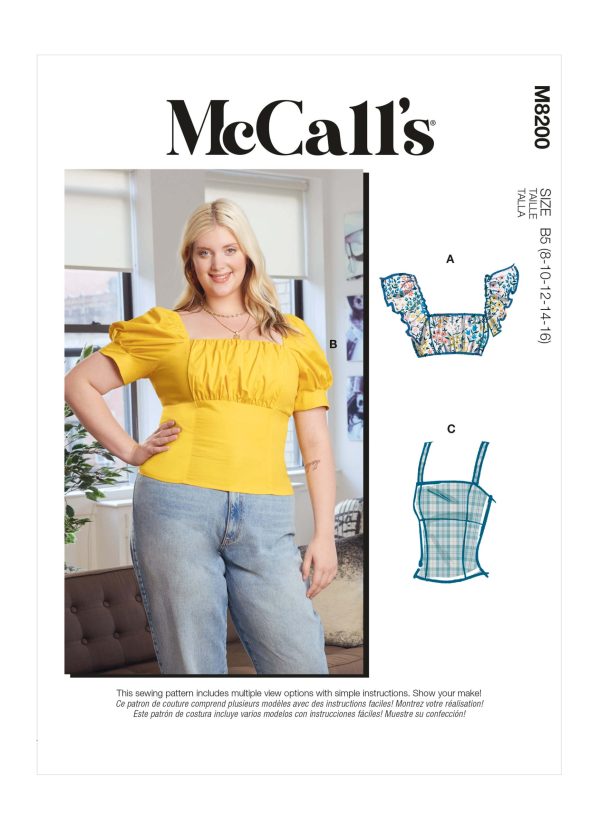 McCall's Sewing Pattern M8200 Misses' & Women's Tops