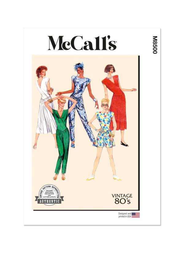 McCall's Sewing Pattern M8500 Misses' Knit Dress and Jumpsuits