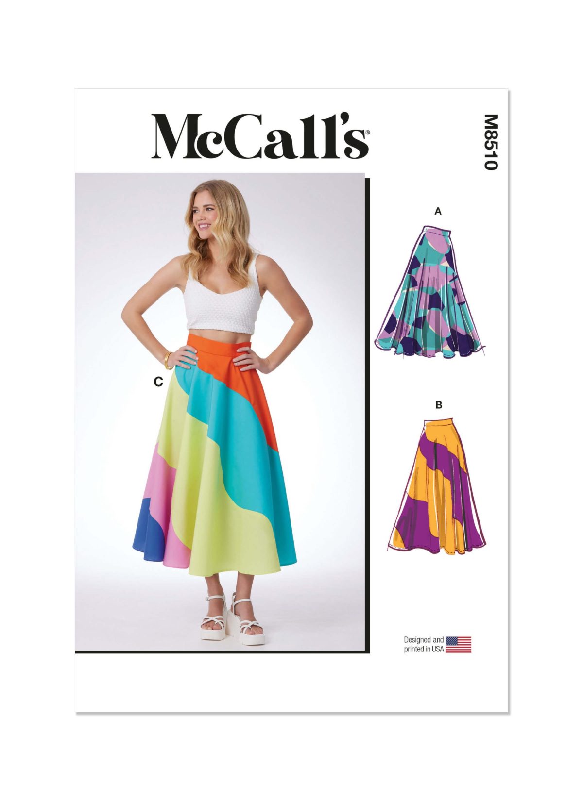 McCall's Sewing Pattern M8510 Misses' Skirts