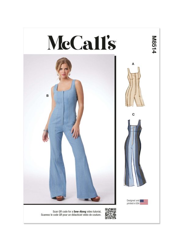 McCall's Sewing Pattern M8514 Misses' and Women's Romper and Jumpsuits