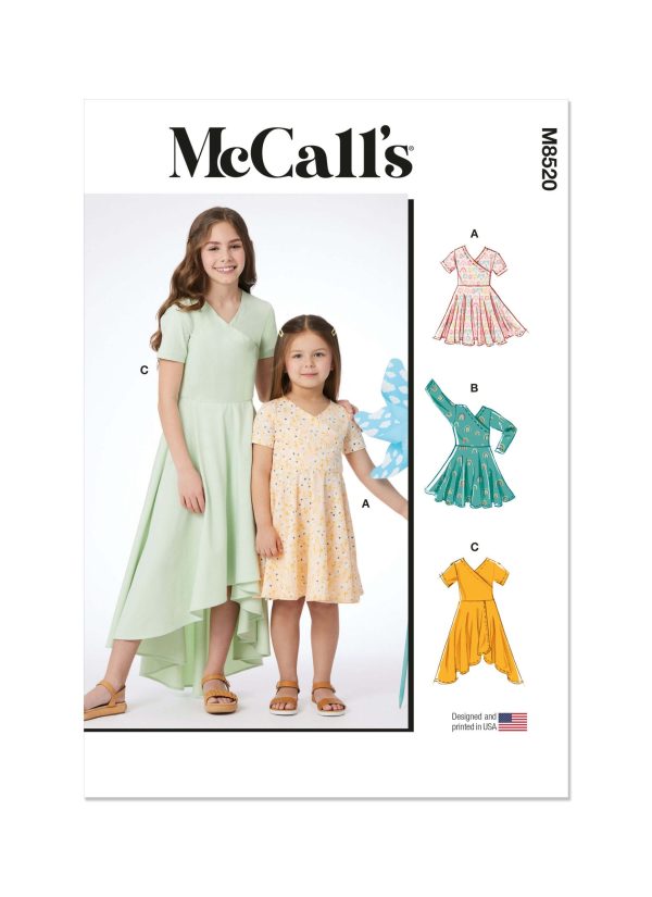McCall's Sewing Pattern M8520 Children's and Girls' Knit Dresses