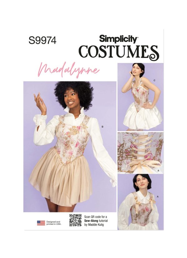 Simplicity Sewing Pattern S9974 Misses' Corsets by Madalynne Intimates