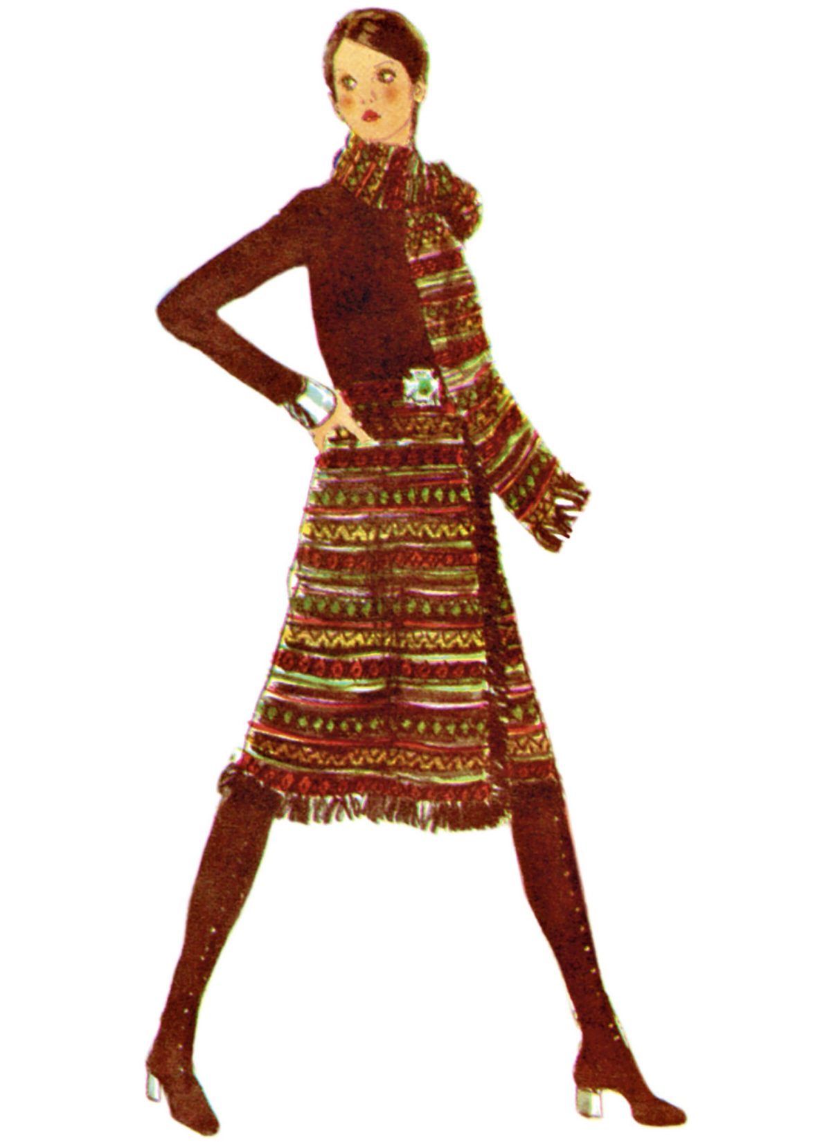 Simplicity Sewing Pattern S3017 Misses' Dress with Front-Wrap Skirt and Scarf