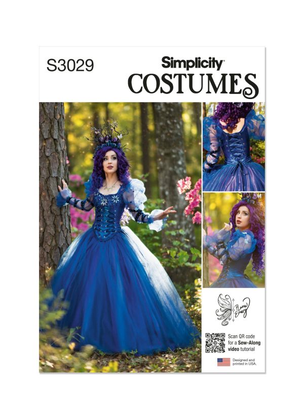 Simplicity Sewing Pattern S3029 Misses' Ball Gown Costume by Raine Emery