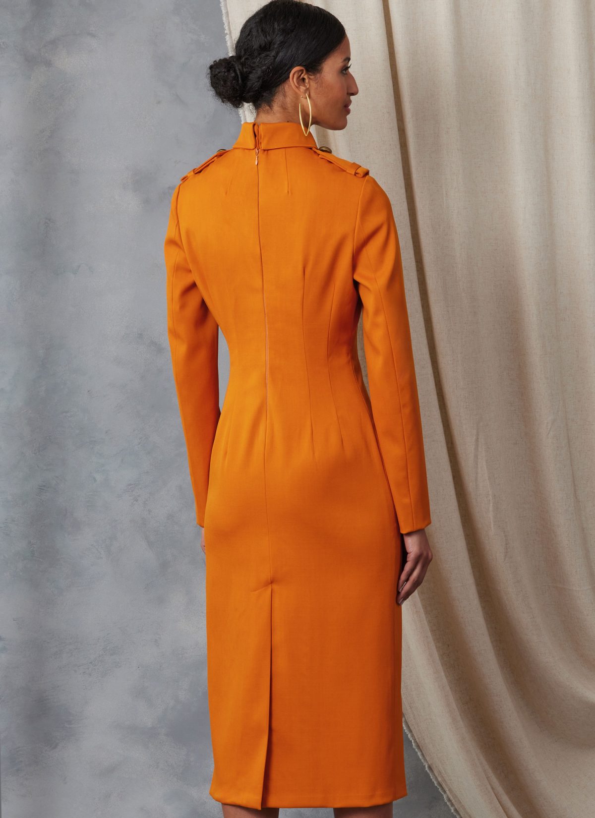 Vogue Sewing Pattern V2045 Misses' Dress with Collar and Sleeve Variations