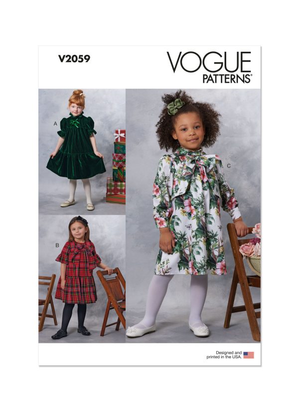 Vogue Sewing Pattern V2059 Children's Dresses
