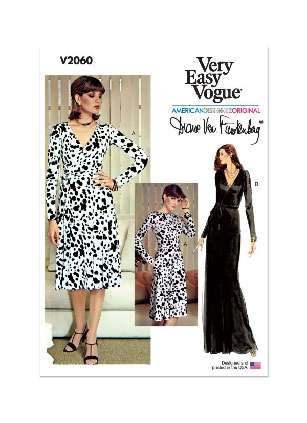 Vogue Sewing Pattern V2060 Misses' Reversible Wrap Dress by Diane Von Furstenberg