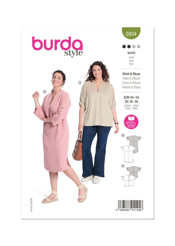 Burda Style Pattern B5934 Misses' Dress and Top