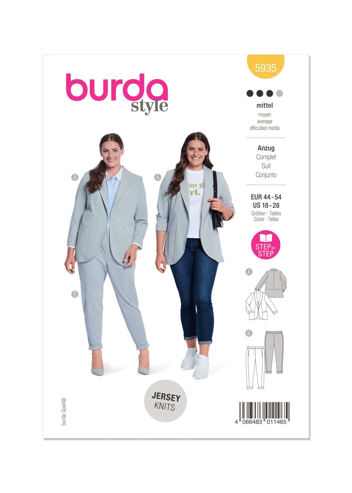 Burda Style Pattern B5935 Misses' Trouser Suit
