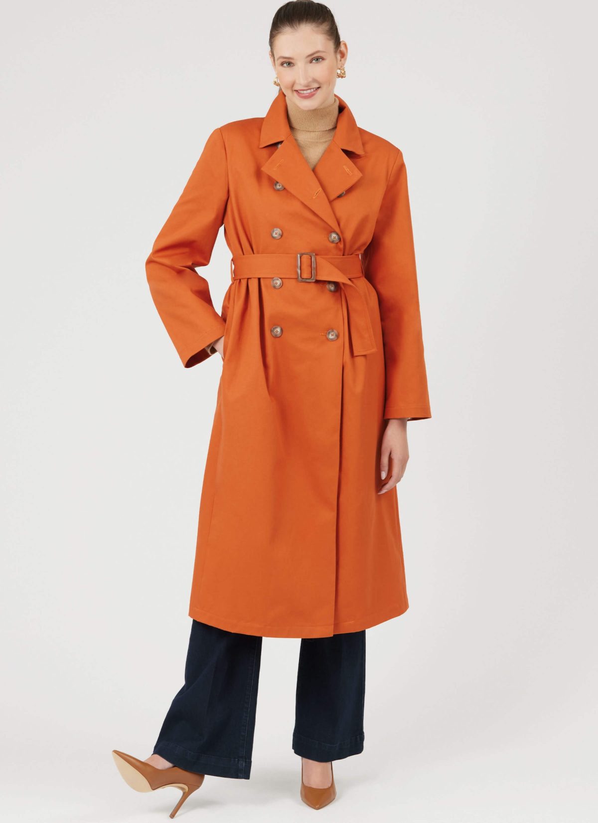 New Look Sewing Pattern N6788 Misses' Trench Coat in Two Lengths and Belt