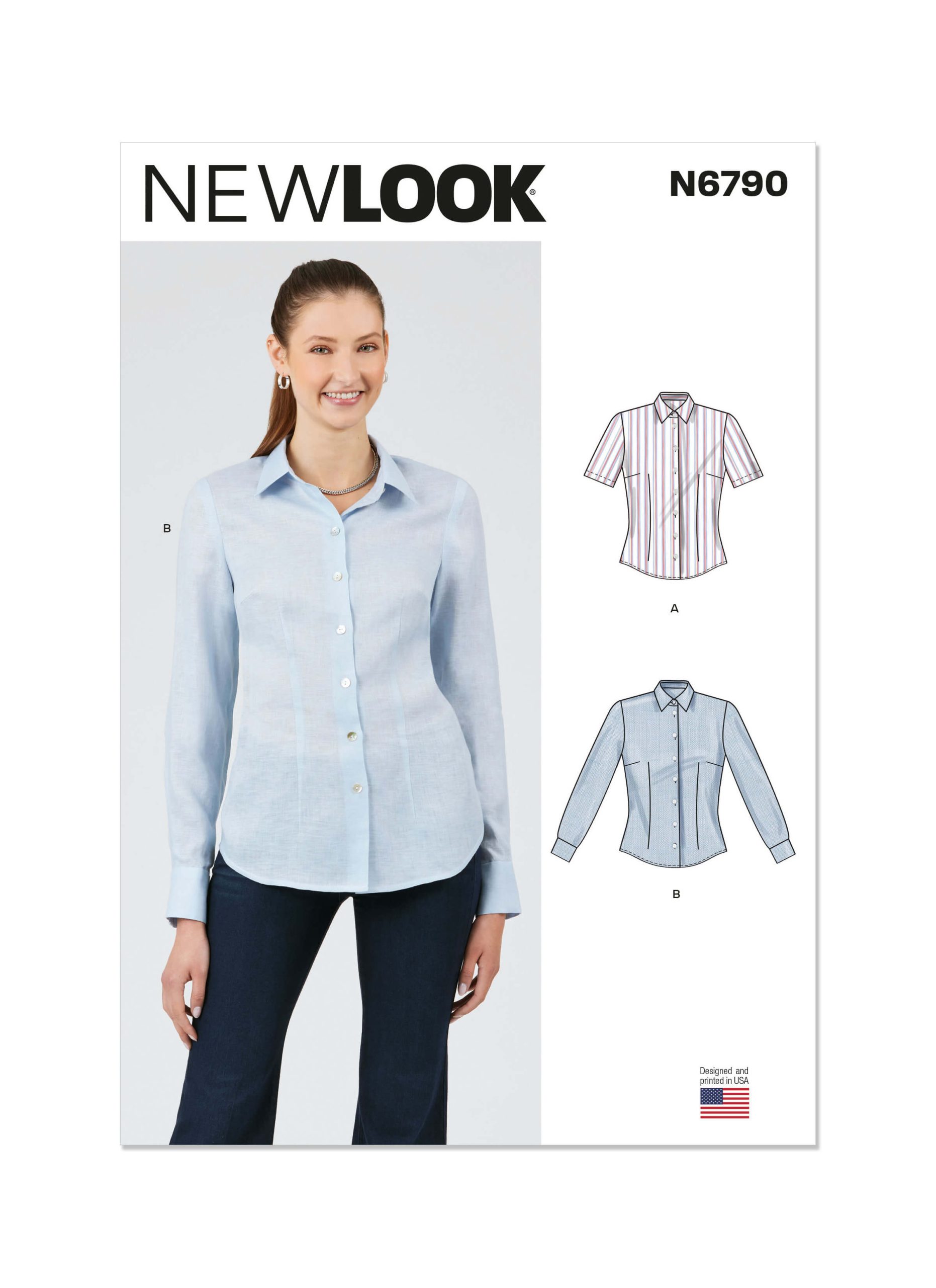 New Look Sewing Pattern N6790 Misses’ Blouse with Two Sleeve Lengths ...