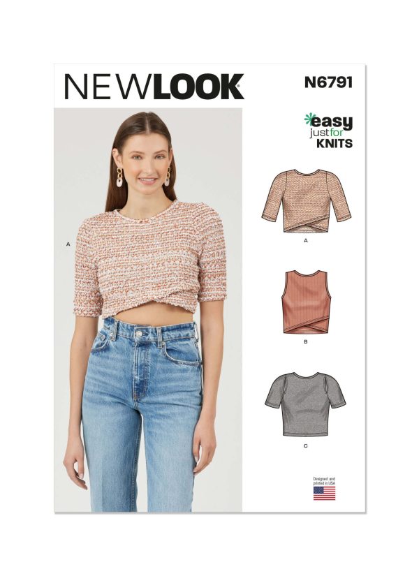 New Look Sewing Pattern N6791 Misses' Knit Tops