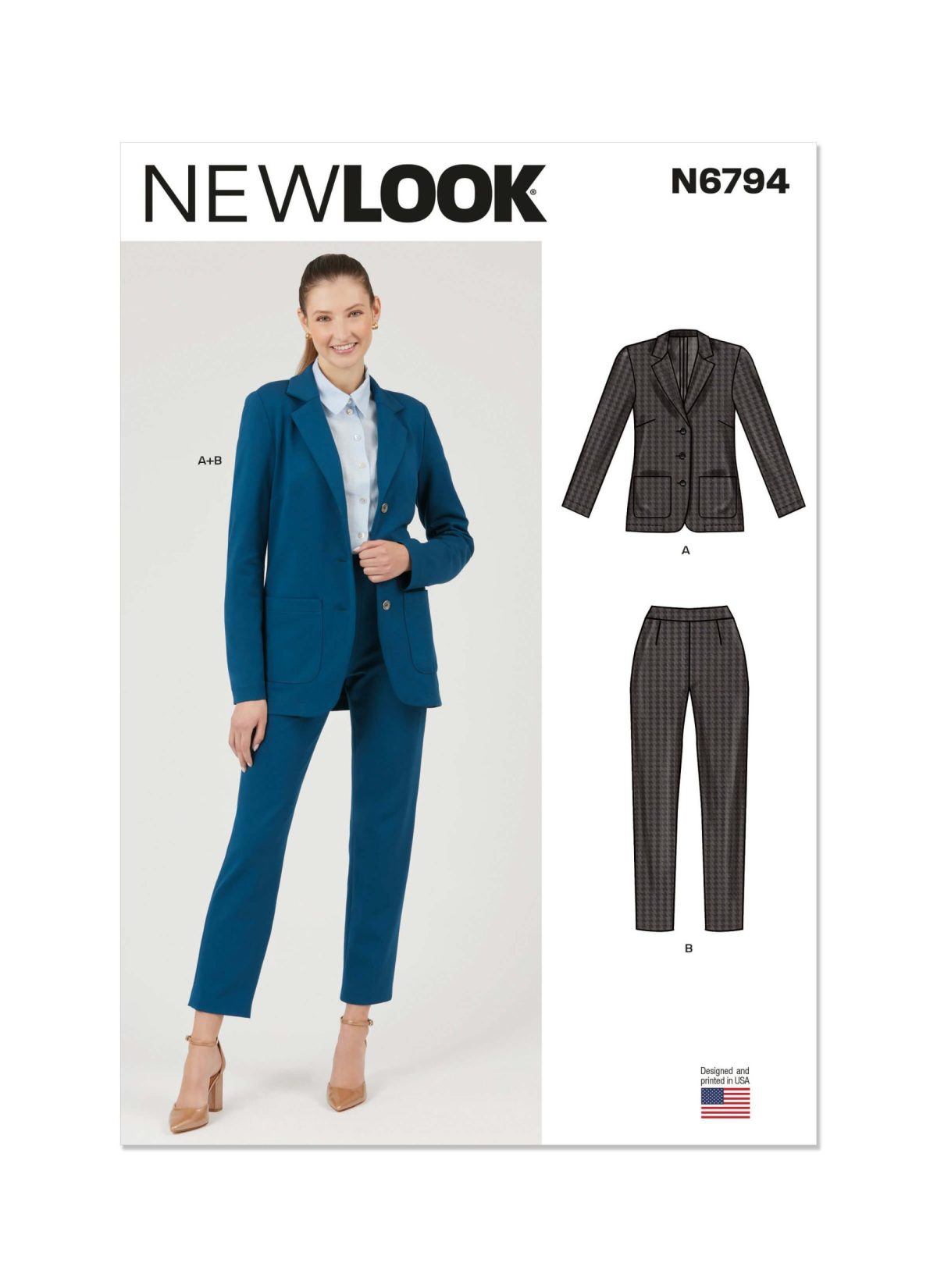 New Look Sewing Pattern N6794 Misses' Jacket and trousers