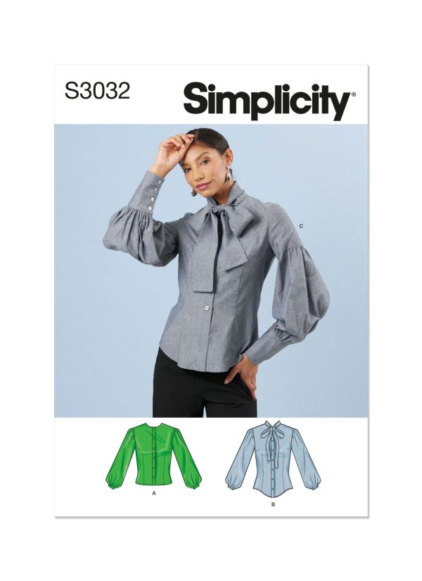 Simplicity Sewing Pattern S3032 Misses' Blouses