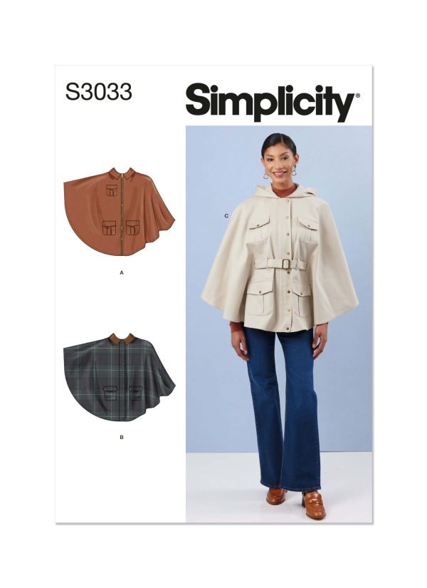 Simplicity Sewing Pattern S3033 Misses' Capes