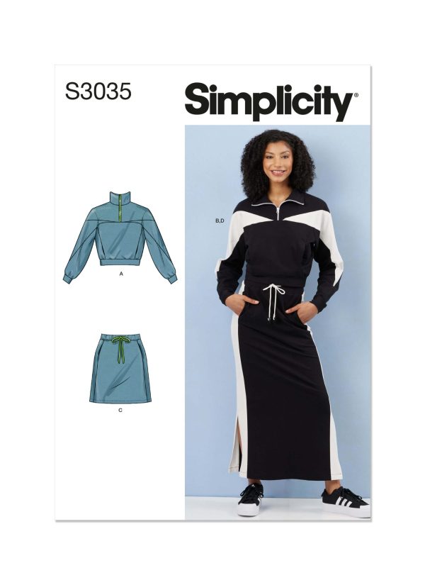 Simplicity Sewing Pattern S3035 Misses' Knit Tops and Skirts