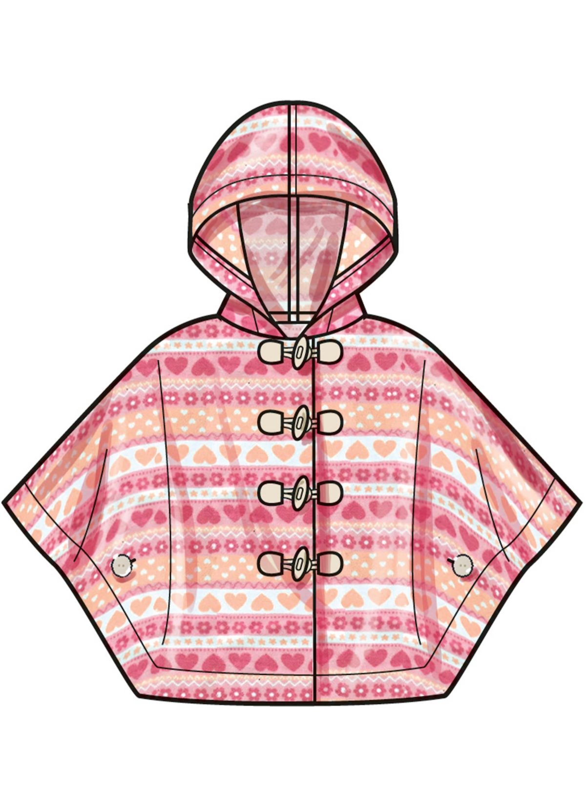 Simplicity Sewing Pattern S3043 Children's and Girls' Ponchos