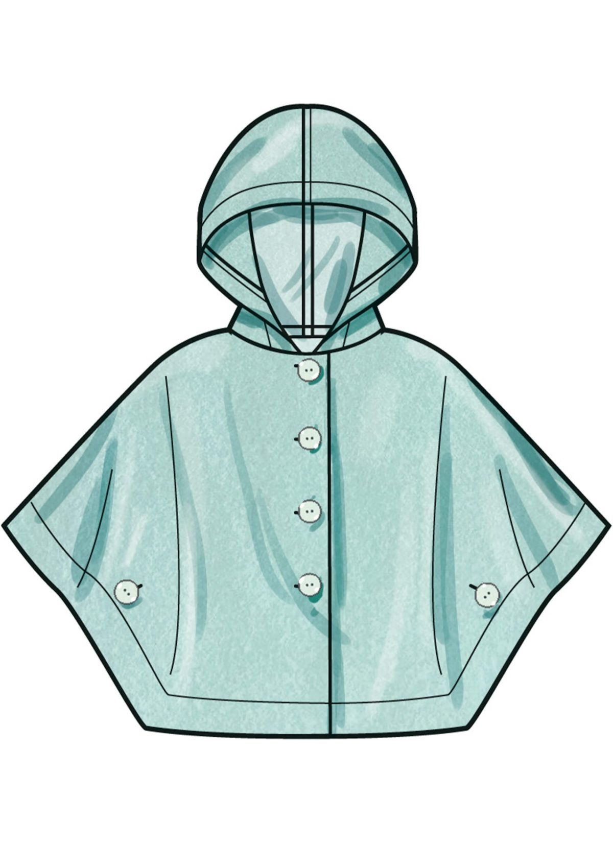 Simplicity Sewing Pattern S3043 Children's and Girls' Ponchos