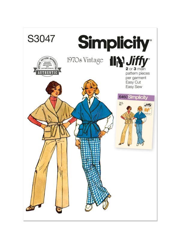 Simplicity Sewing Pattern S3047 Misses' Pants and Jacket