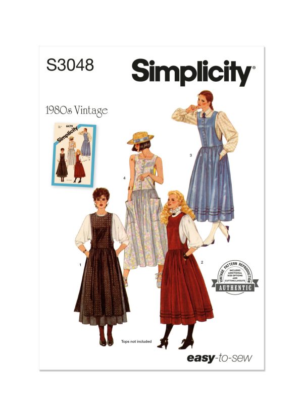 Simplicity Sewing Pattern S3048 Misses' Jumpers in Two Lengths