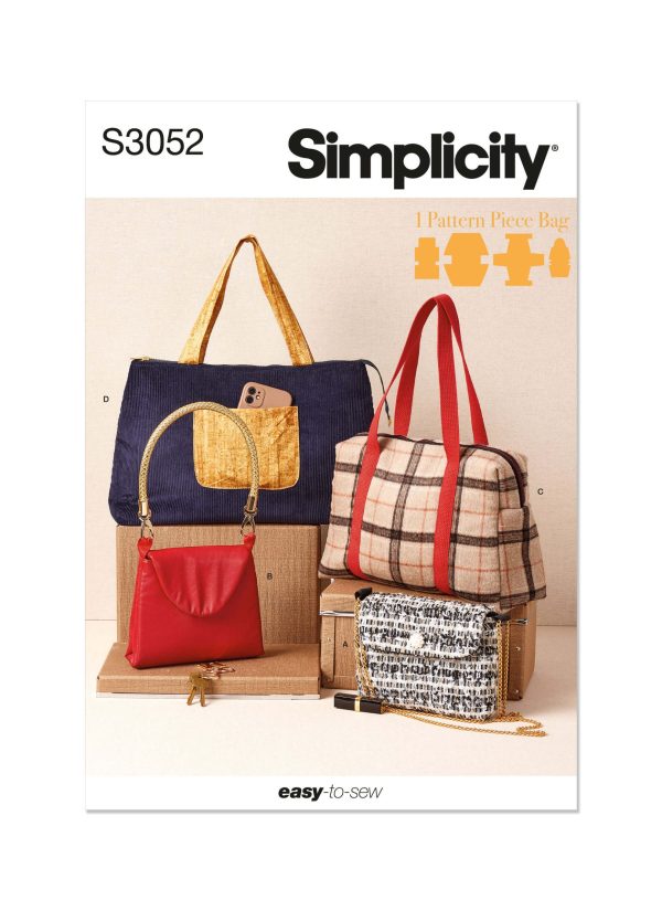 Simplicity Sewing Pattern S3052 Bags