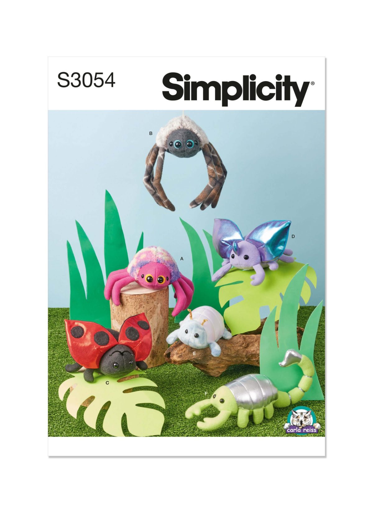 Simplicity Sewing Pattern S3054 Plush Bugs