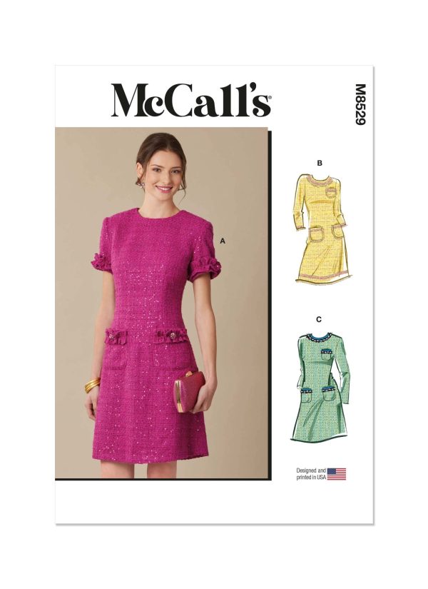 McCall's Sewing Pattern M8529 Misses' Dress with Sleeve Variations