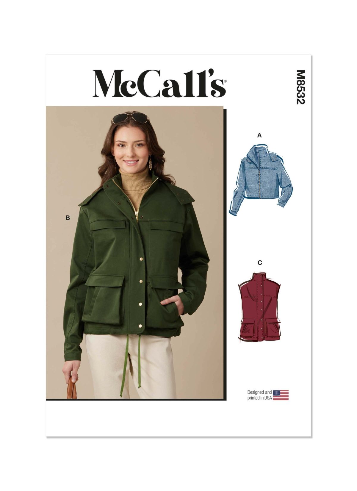 McCall's Sewing Pattern M8532 Misses' Jackets and Vest