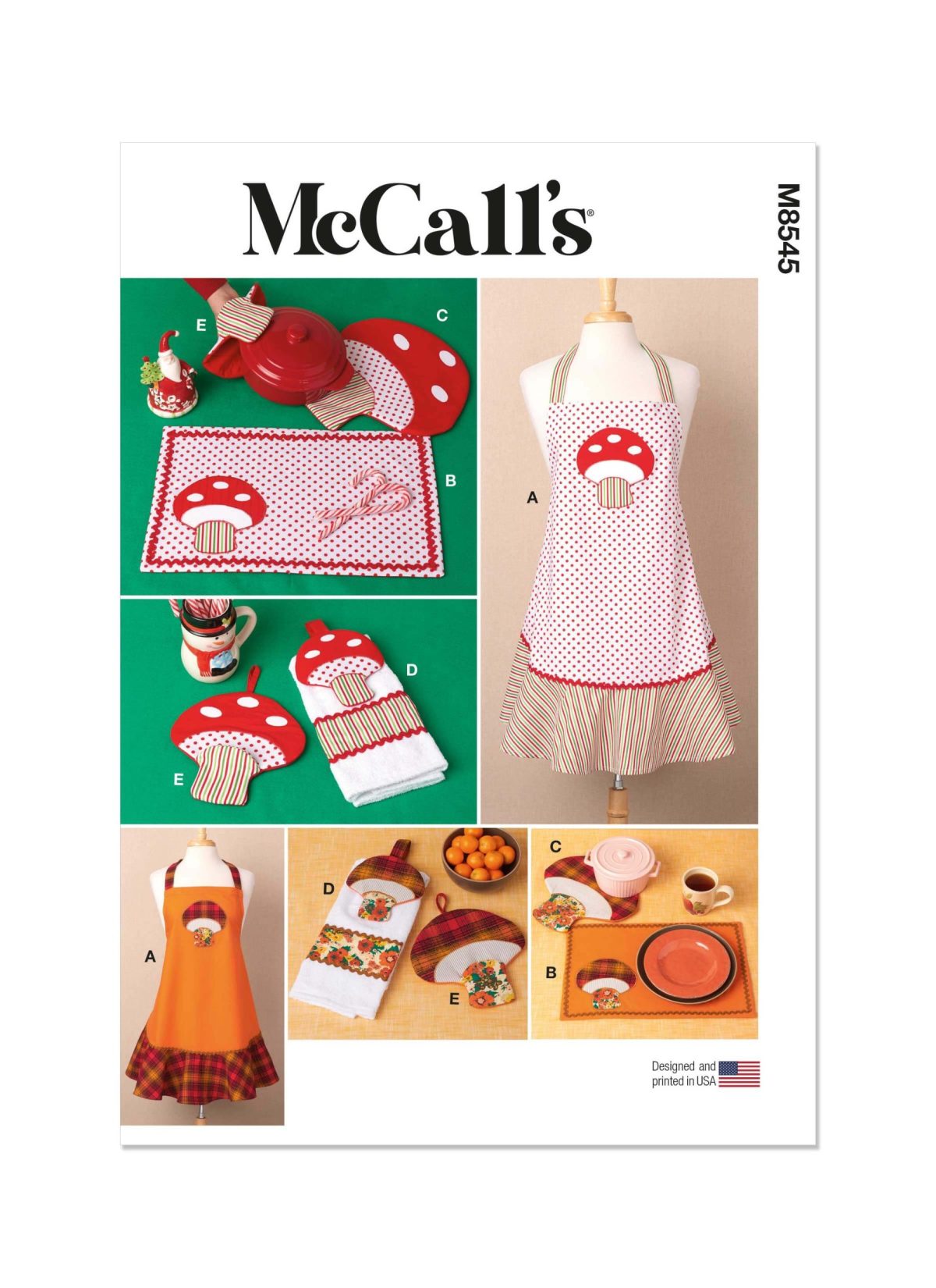 McCall's Sewing Pattern M8545 Kitchen Holiday Decor