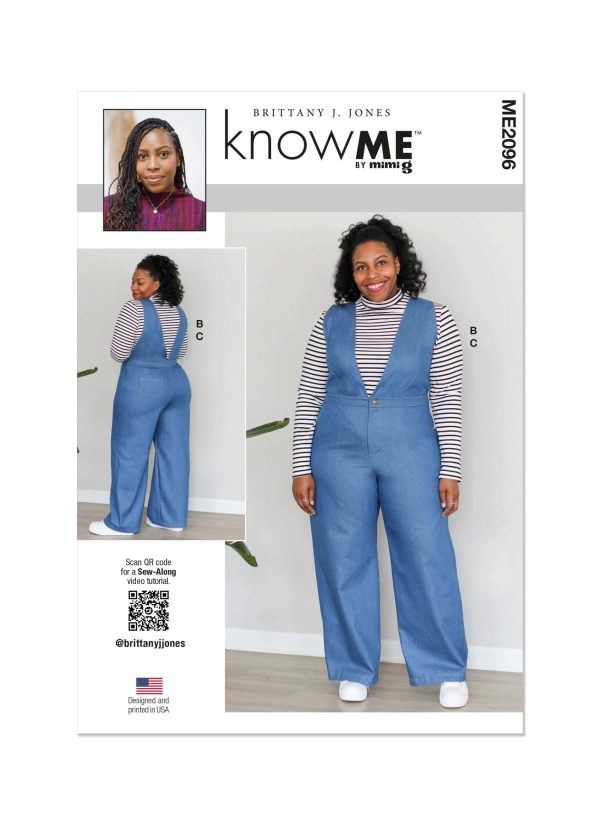 Know Me Sewing Pattern ME2096 Misses' Tops and Jumpsuit by Brittany J. Jones