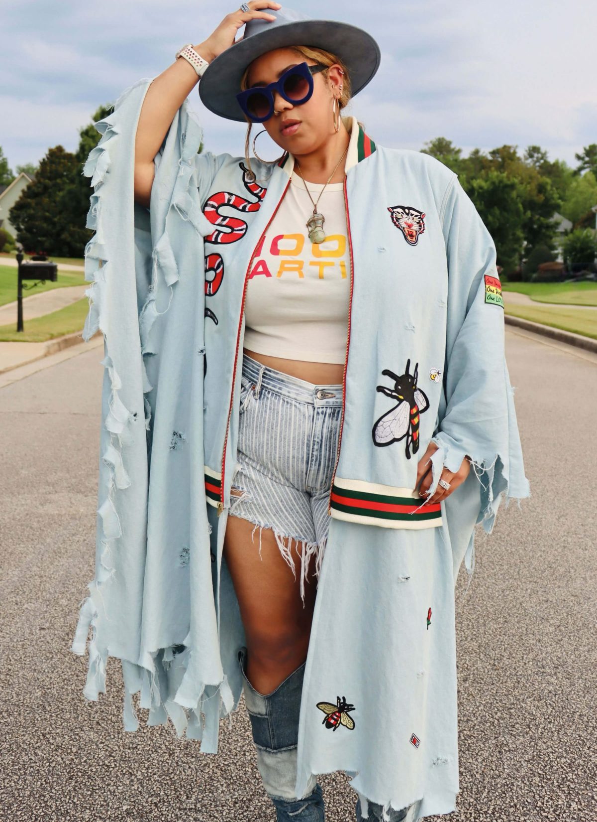 Know Me Sewing Pattern ME2102 Misses' Bomber Cape by The Corny Rainbow