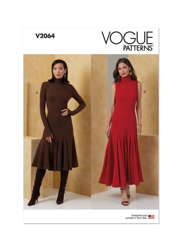 Vogue Sewing Pattern V2064 Misses' Knit Dresses