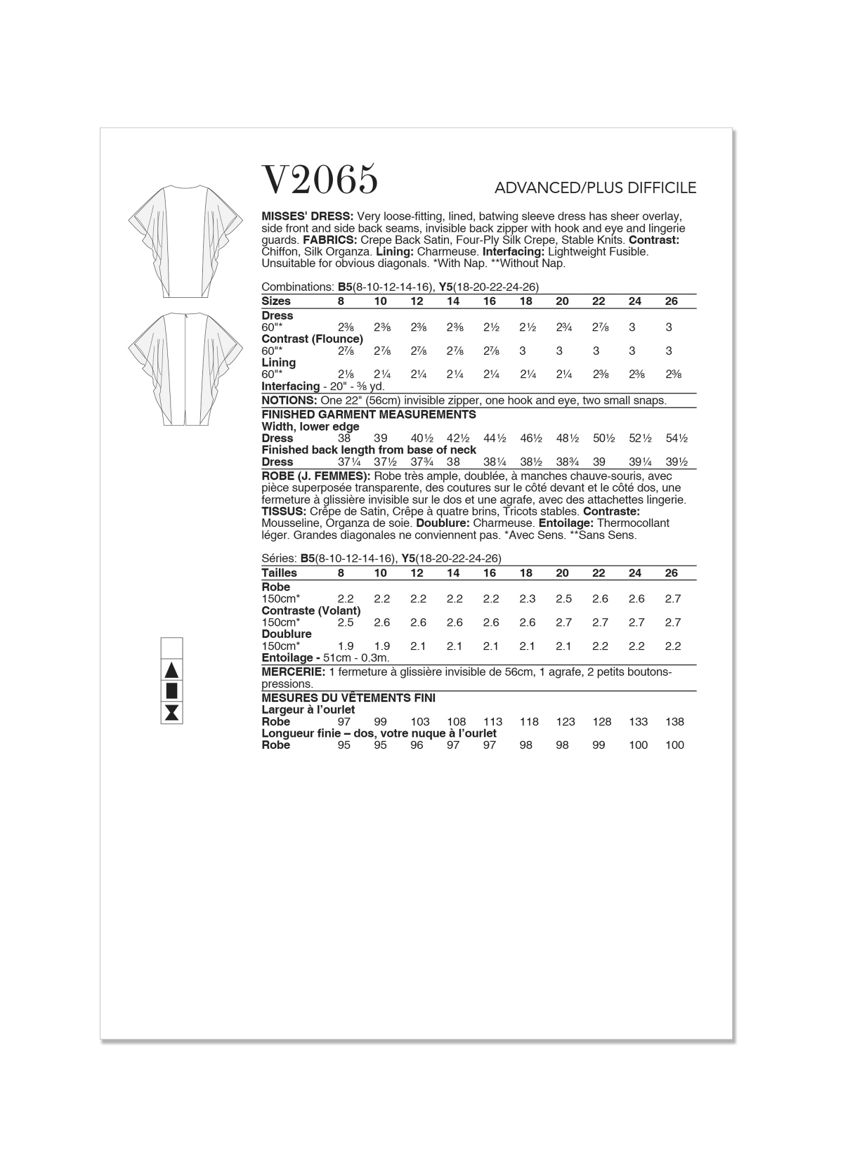 Vogue Sewing Pattern V2065 Misses' Dress by Tom And Linda Platt