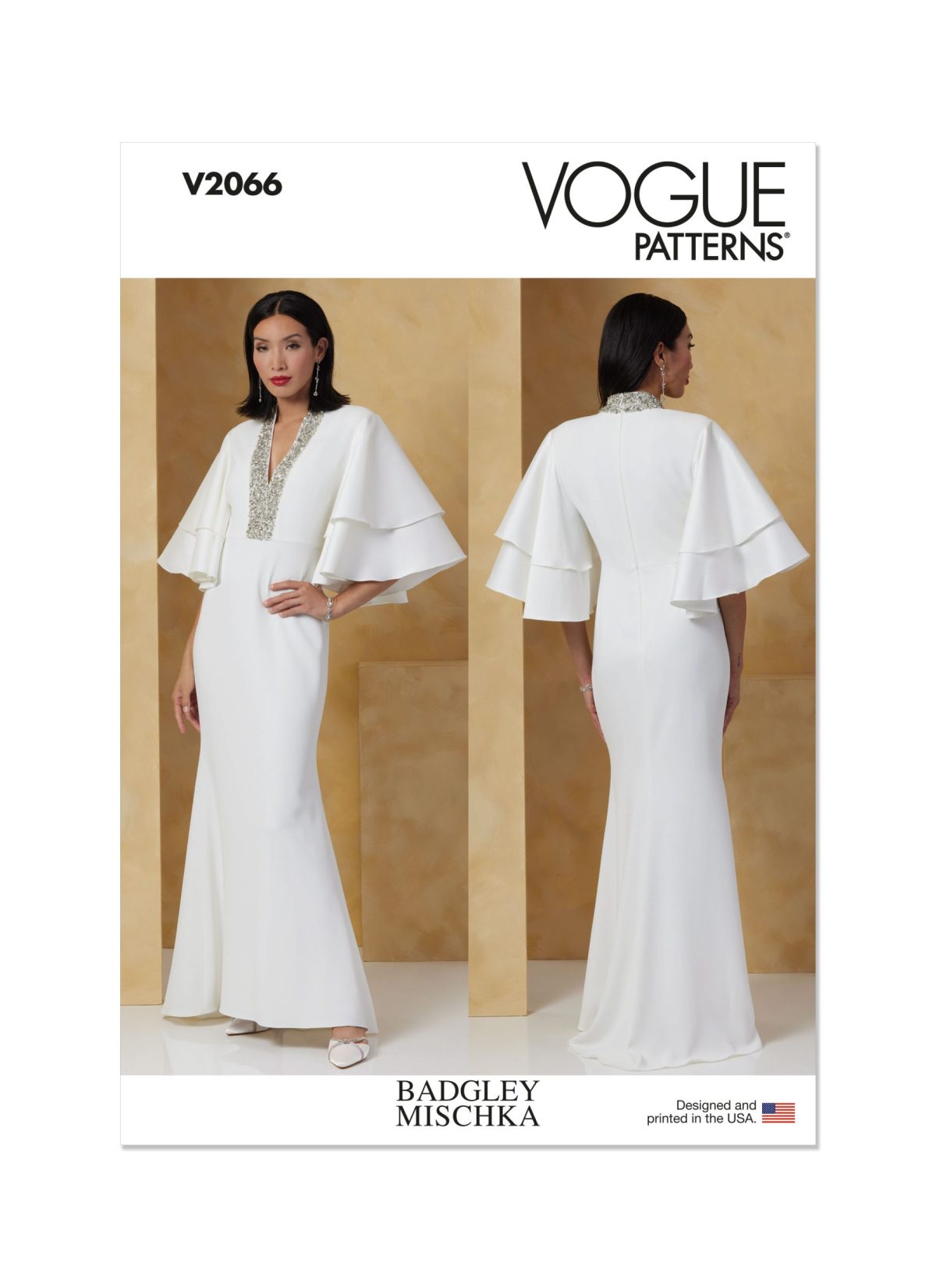 Vogue Sewing Pattern V2066 Misses' Dress by Badgley Mischka