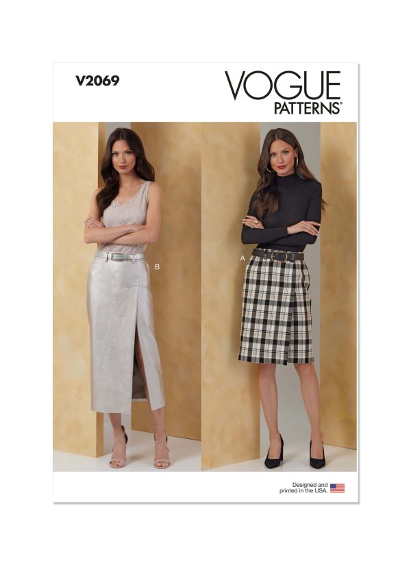 Vogue Sewing Pattern V2069 Misses' Skirt in Two Lengths