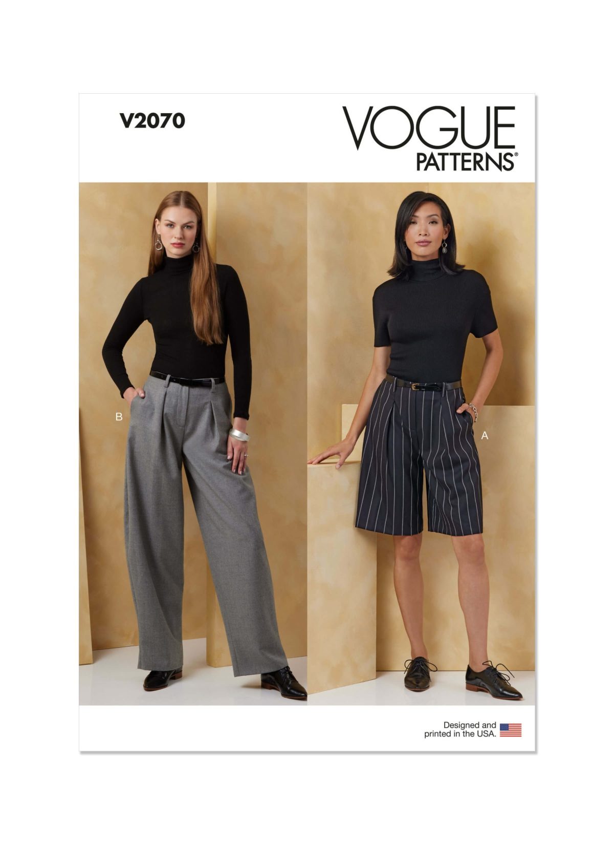 Vogue Sewing Pattern V2070 Misses' Shorts and Pants