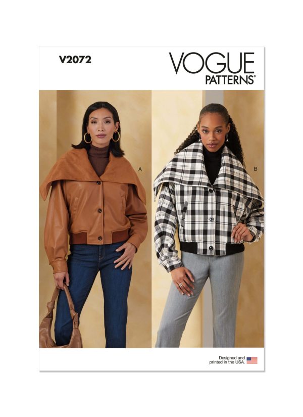 Vogue Sewing Pattern V2072 Misses' Jackets