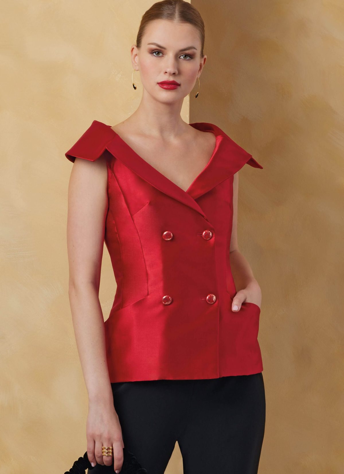 Vogue Sewing Pattern V2073 Misses' Jacket with Sleeve Variations
