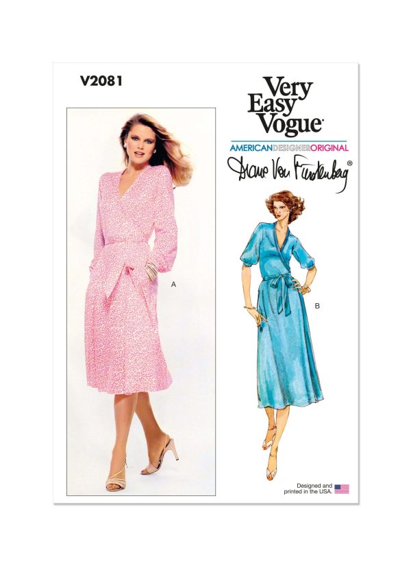 Vogue Sewing Pattern V2081 DVF Misses' Wrap Dress by Diane Von Furstenberg