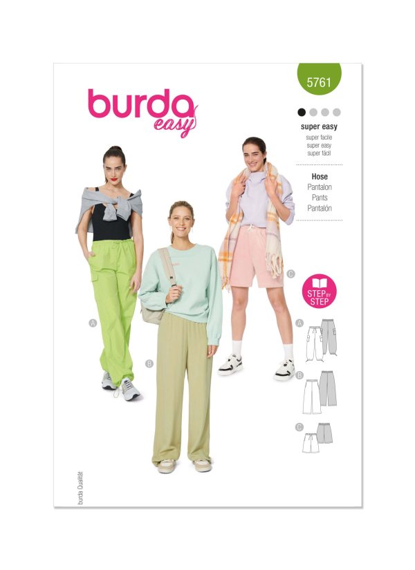 Burda Style Pattern 5761 Misses' Cargo Trouser Pants