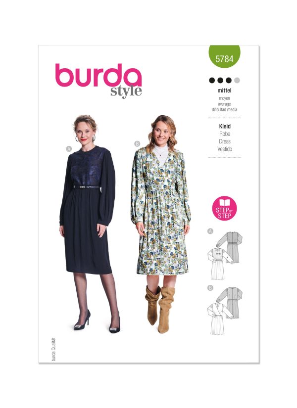 Burda Style Pattern 5784 Misses' Dress
