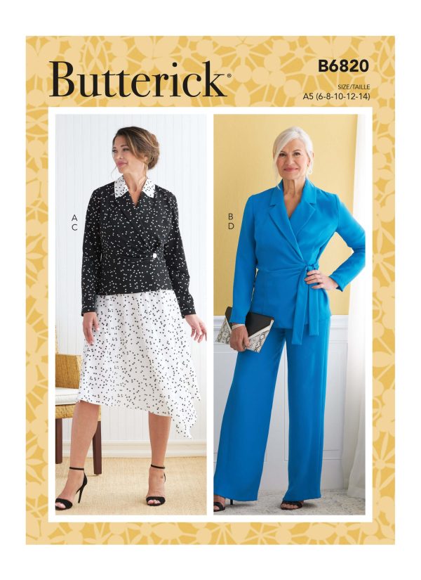Butterick Sewing Pattern B6820 Misses' Jacket, Skirt & Trousers