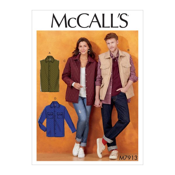 McCall's 7913 Sewing Pattern Unisex Quilted Jackets
