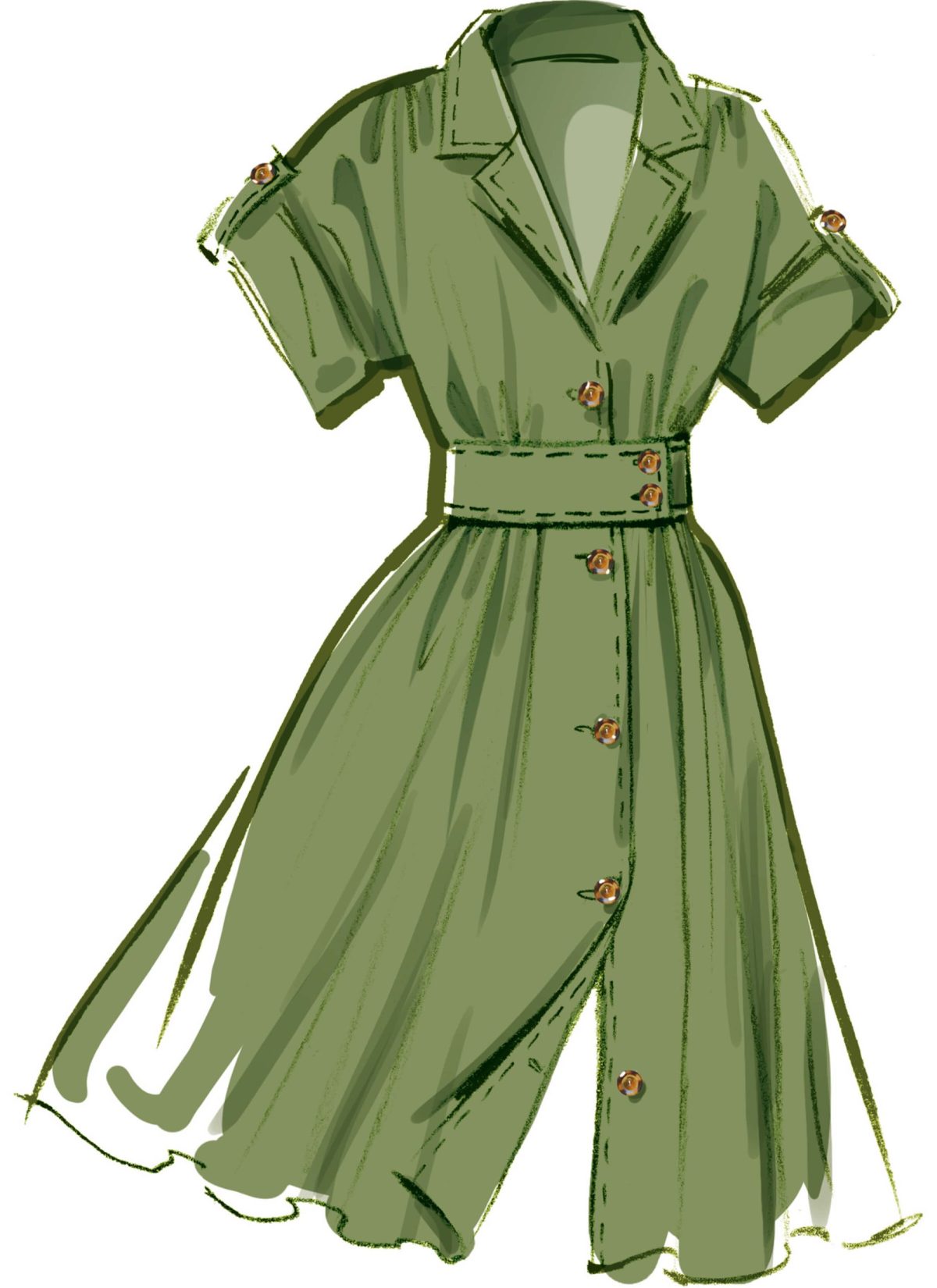 McCall's Sewing Pattern M8556 Misses' Shirtdress in Three Lengths