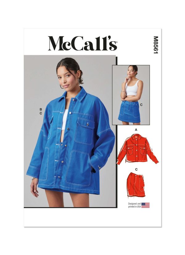 McCall's Sewing Pattern M8561 Misses' Jacket in Two Lengths and Skirt
