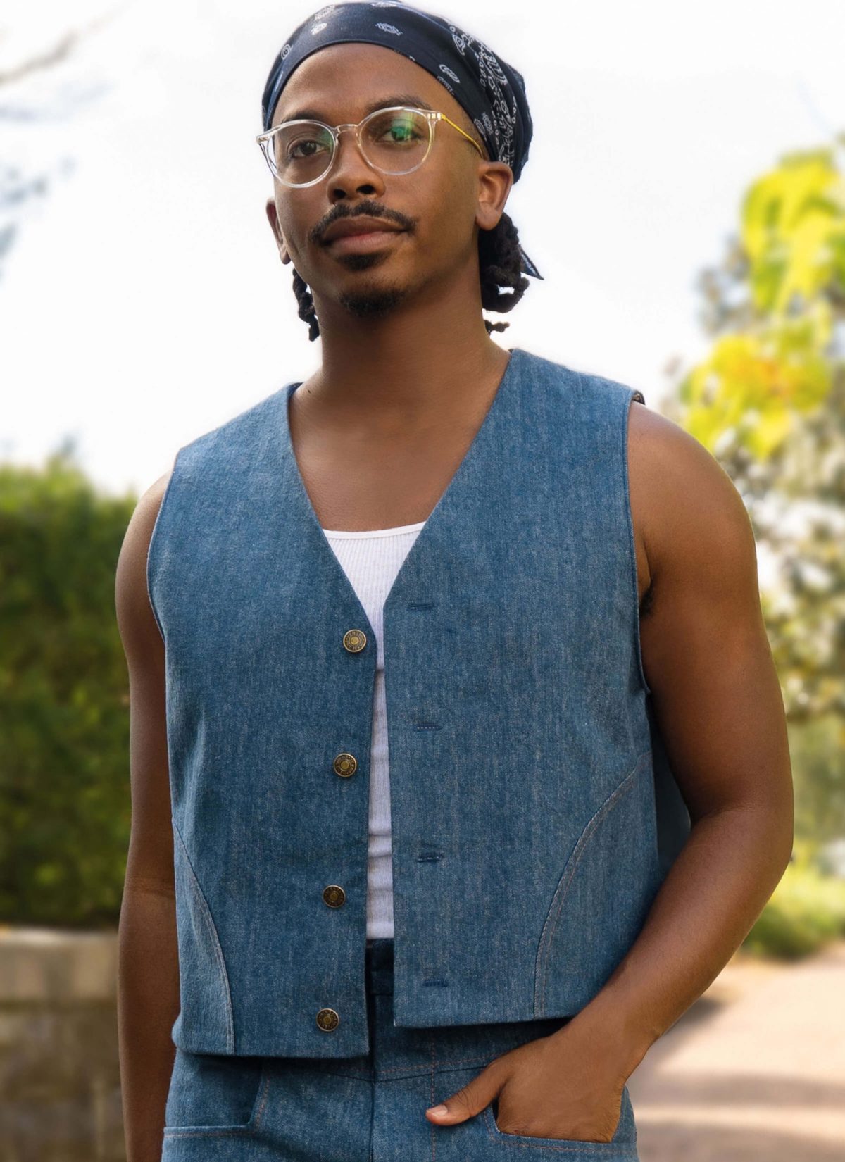 Know Me Sewing Pattern ME2109 Men's Vest and Trousers by Happily Dressed